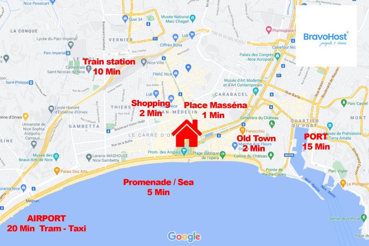 Апартаменты Gioffredo Massena 4 Pers Ac Wi-Fi Ницца Экстерьер фото